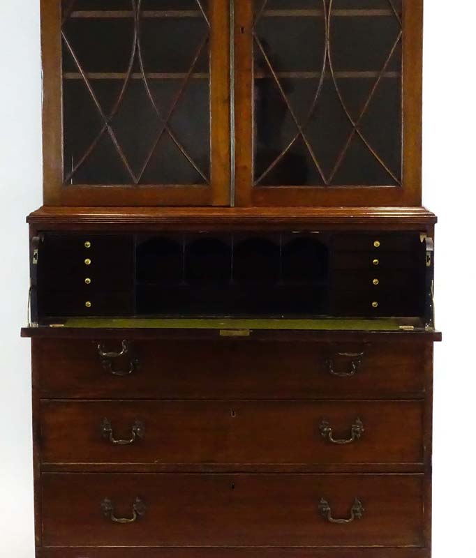 A 19th century mahogany bookcase cabinet, - Image 3 of 18