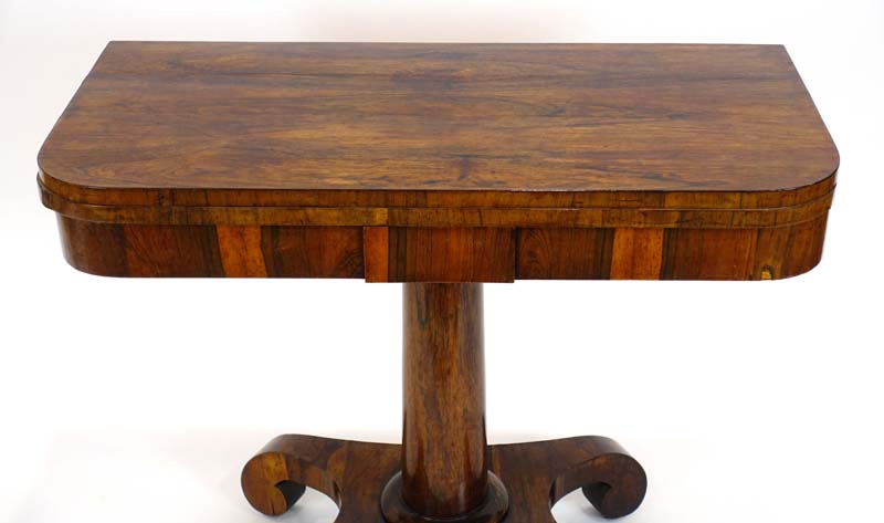 A 19th century rosewood card table, - Image 3 of 6