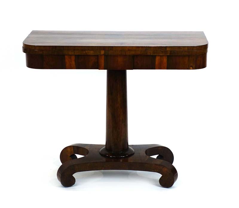 A 19th century rosewood card table, - Image 2 of 6