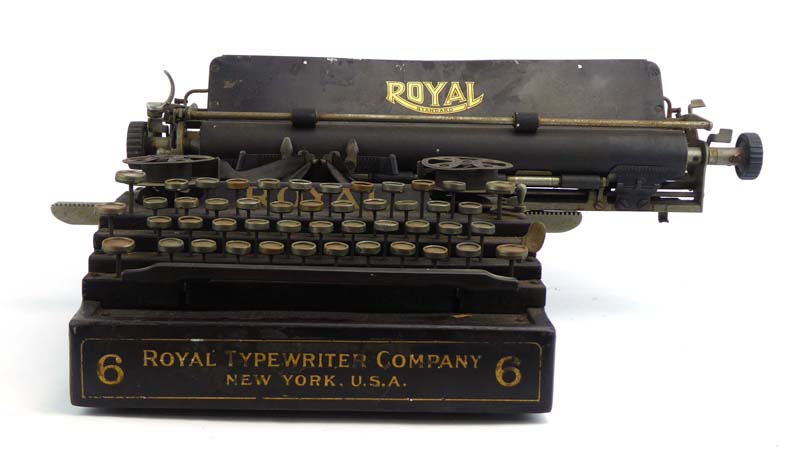 A Royal Standard No. 6 typewriter manufactured by Royal Typewriter Company, New York, U.S.A.