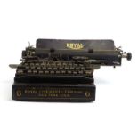 A Royal Standard No. 6 typewriter manufactured by Royal Typewriter Company, New York, U.S.A.