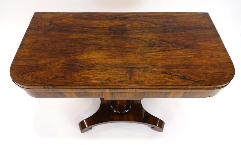 A 19th century rosewood card table, - Image 5 of 6