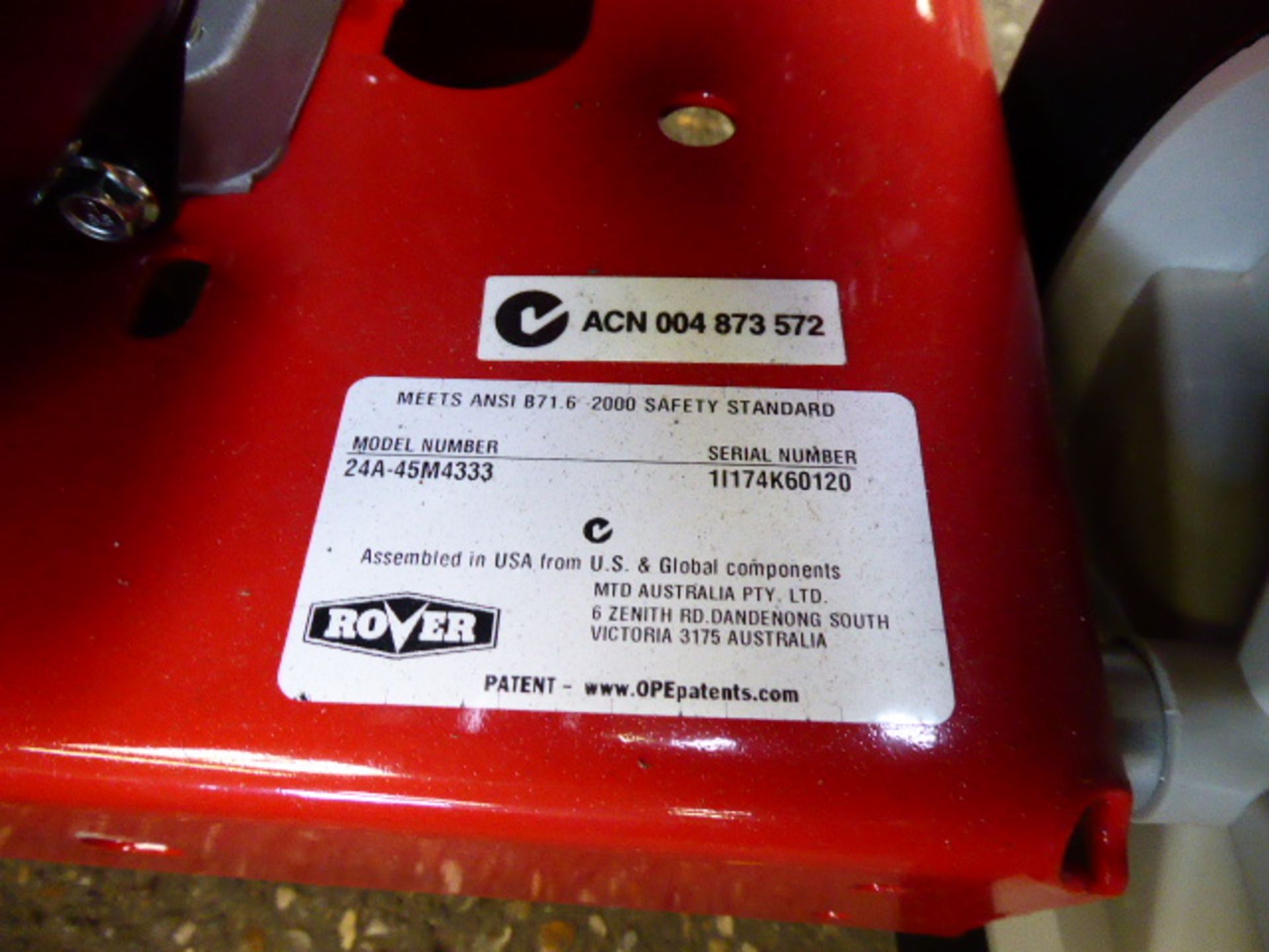 Rover CS45M3 chipper shredder with instructions - Image 3 of 3