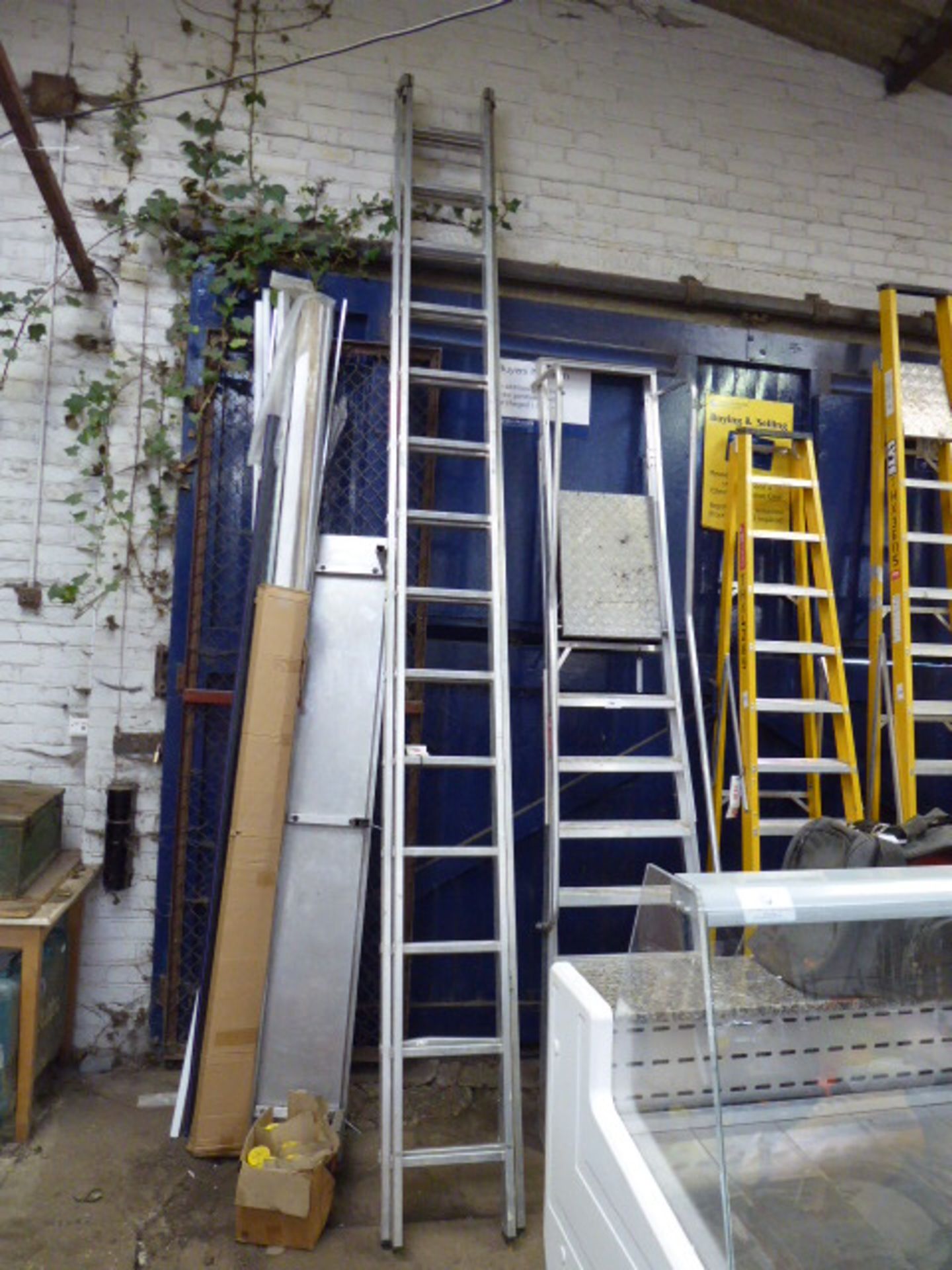 Large Youngman's double aluminium ladder