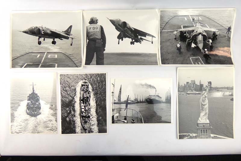 Naval Ephemera : Collection of larger format monochrome photographs of NATO warships ( possibly