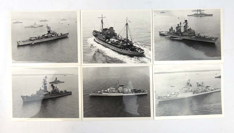 Naval Ephemera : Collection of larger format monochrome photographs of NATO warships ( possibly - Image 2 of 3