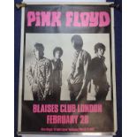 Pink Floyd Poster, for the Blaises Club London, February 28th 1967,