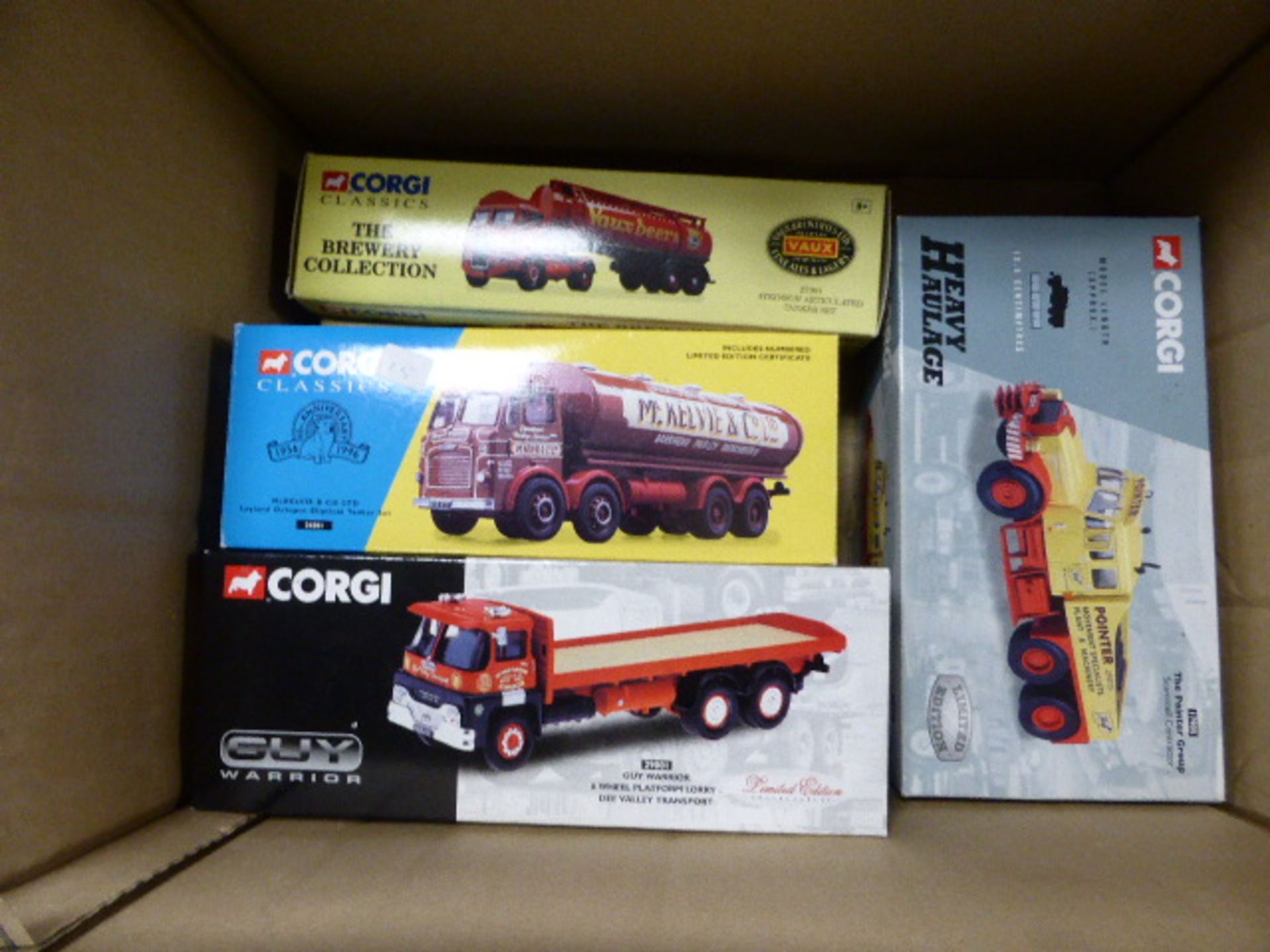 5 Corgi model heavy haulage and other commercial vehicles in boxes including Corgi heavy haulage The