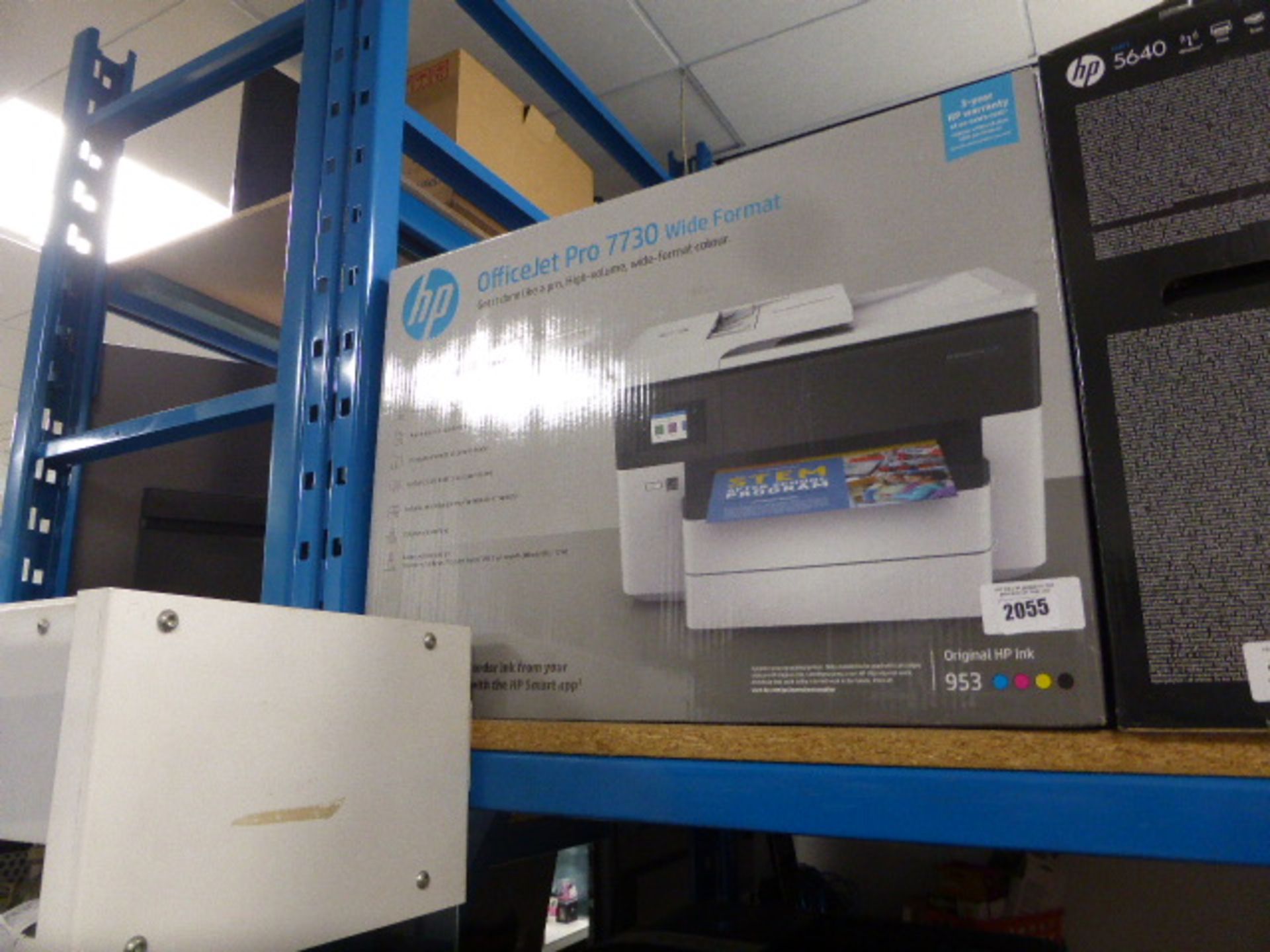 HP Officejet Pro 7730 wide format colour printer in box