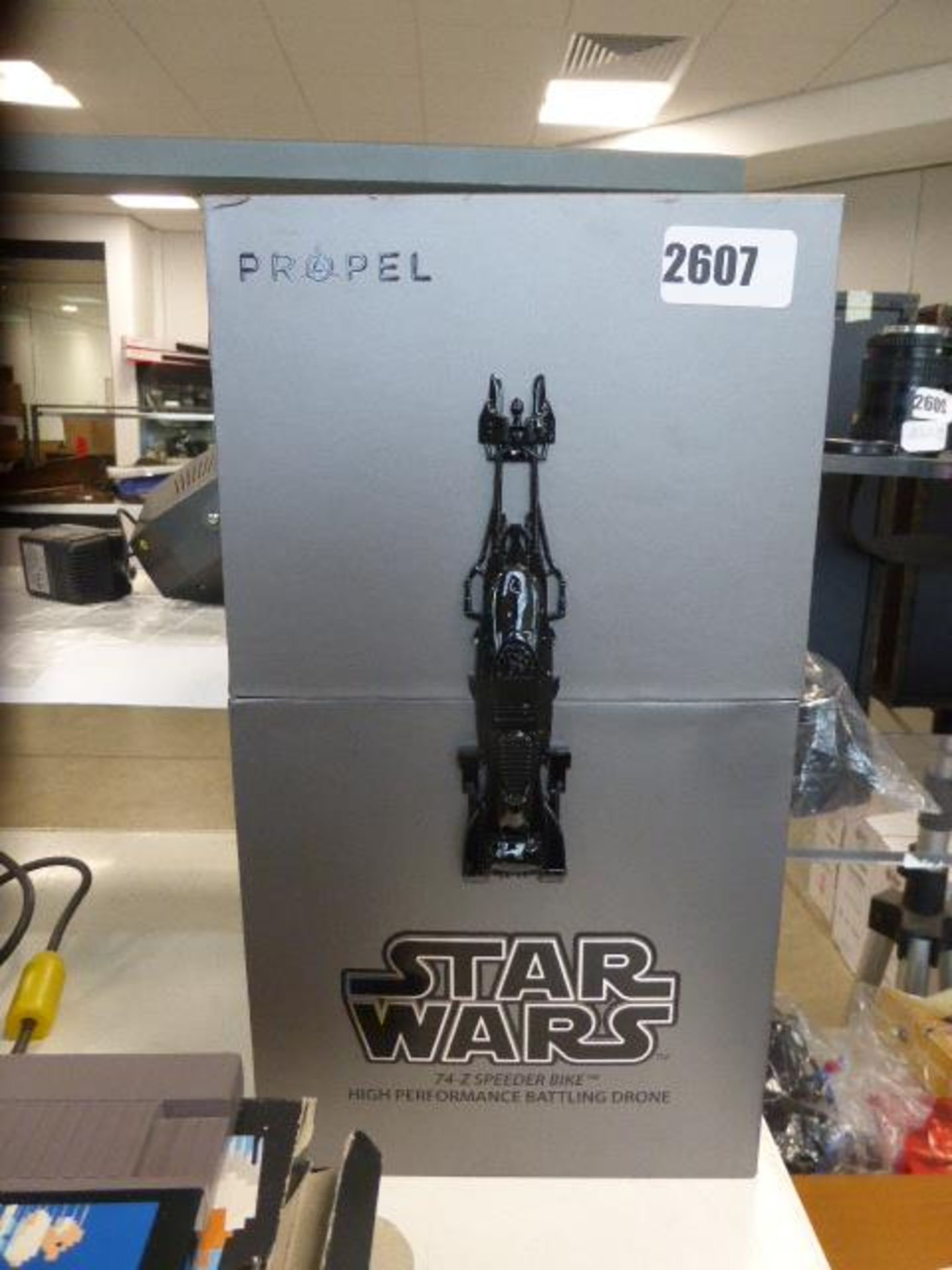 Propel Star Wars speed bike drone in box