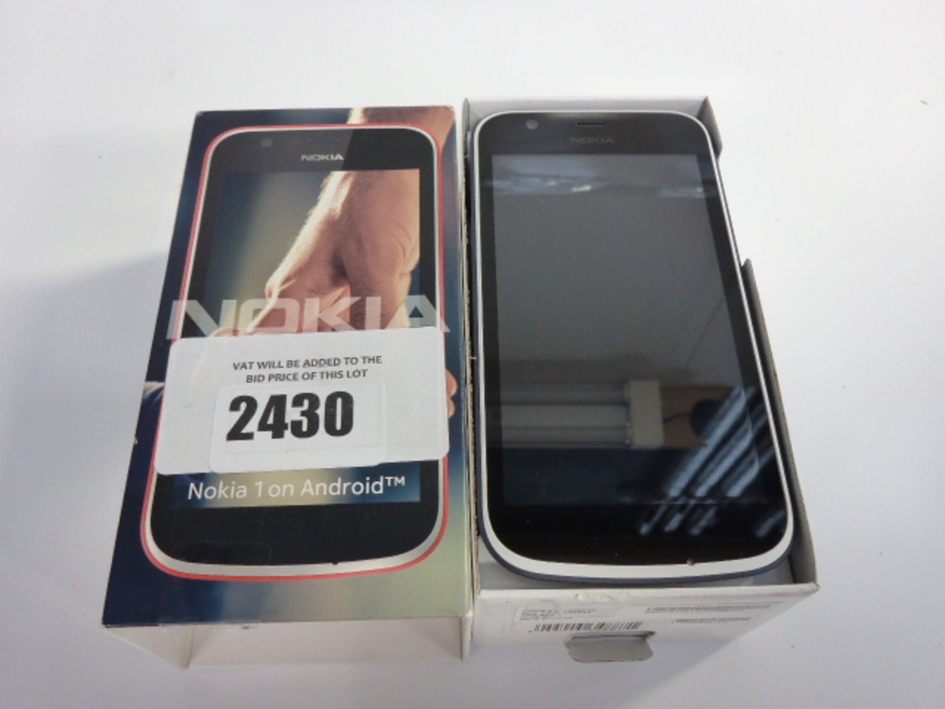 Nokia 1 Android Go Edition mobile boxed.