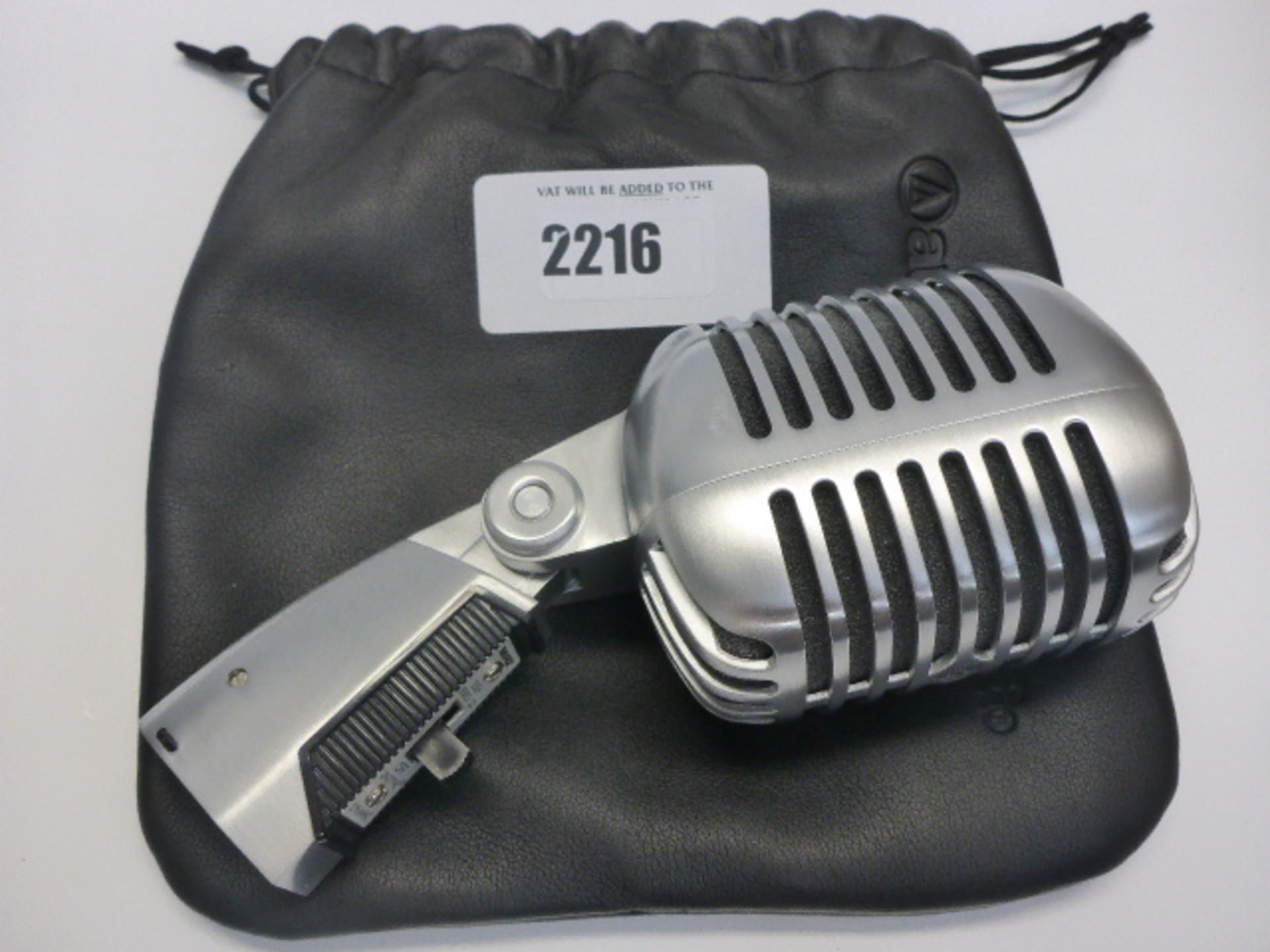 Shure Series II 555H microphone with audio technica pouch