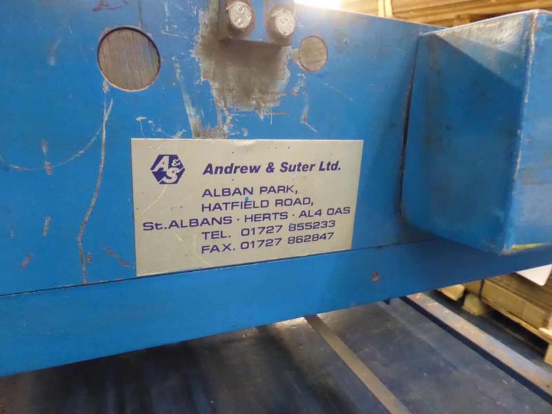 Andrews and Suter semi-automatic gluer Serial Number: 091 Year: 06/04/1998 - Image 3 of 6