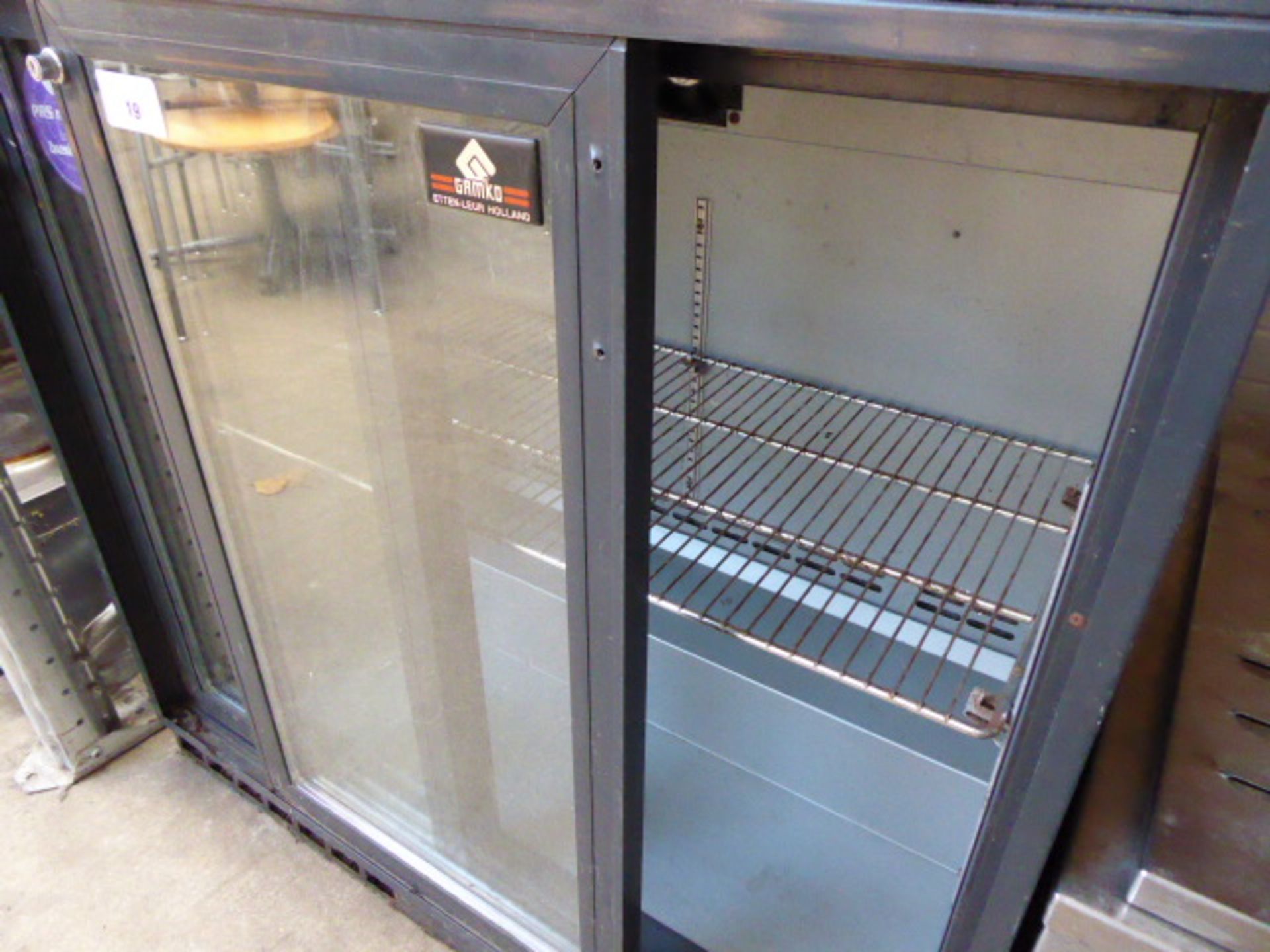 (63) 90cm Gamko under counter 2 door sliding display fridge - Image 2 of 2