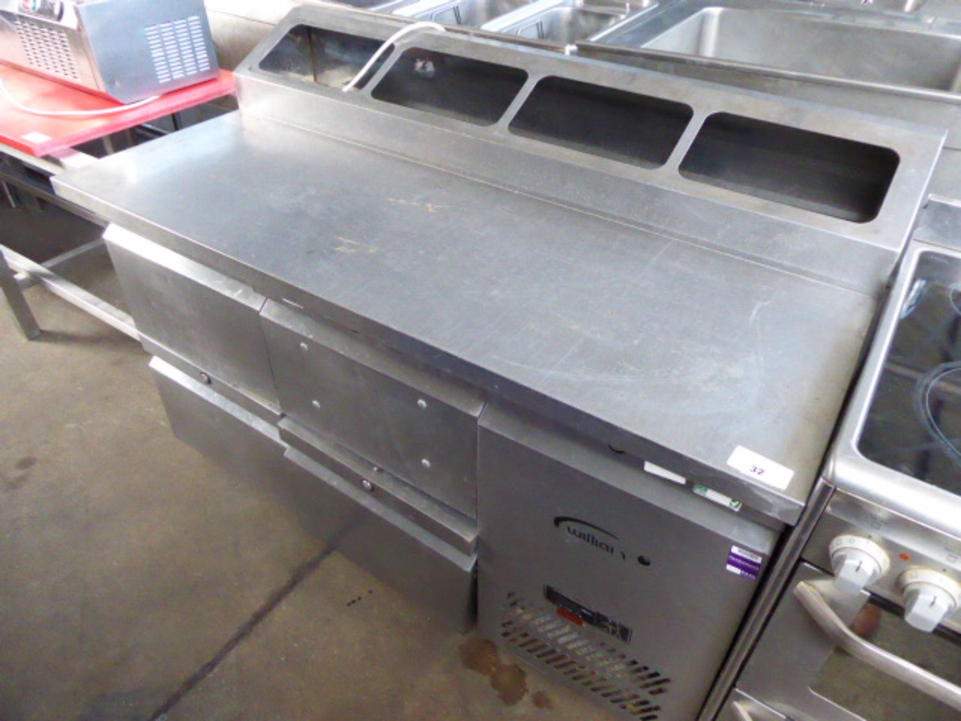 (60) 140cm Williams HJC2SA refrigerated fish counter with 4 drawers under