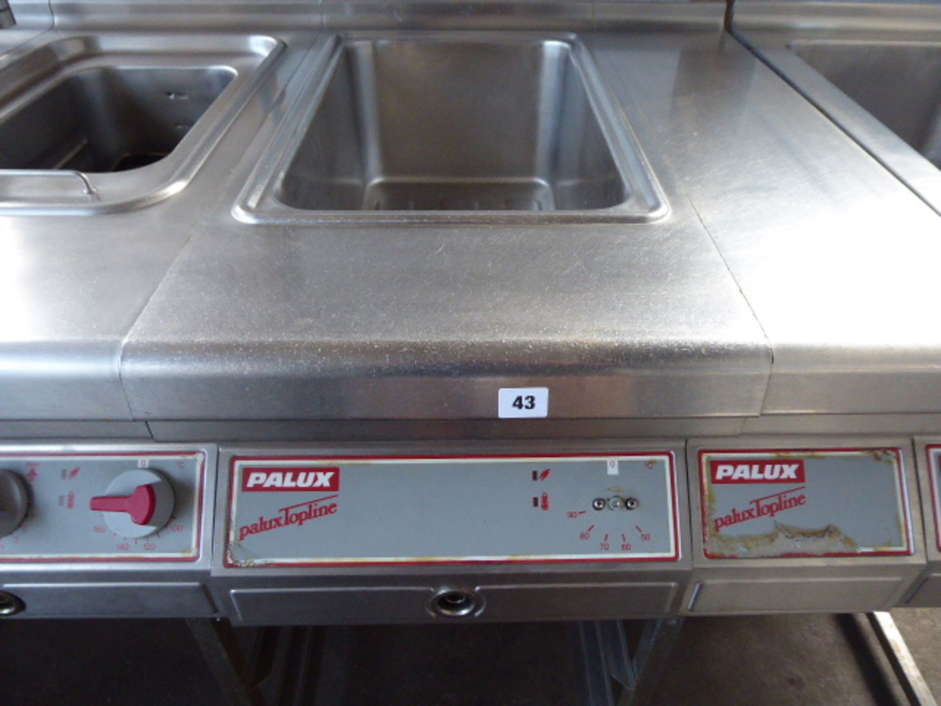 40cm electric Palux Topline bench top single way bain marie with ambient table top