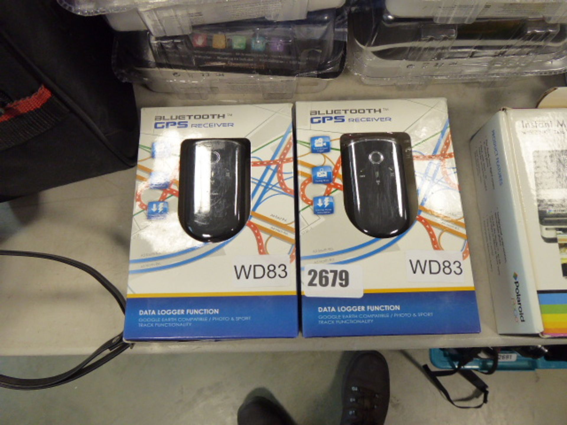 Bluetooth GPS receivers data loggers in boxes