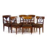 A set of six 19th century walnut,