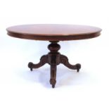 A Victorian mahogany loo table,