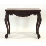 A 19th century rosewood card table,