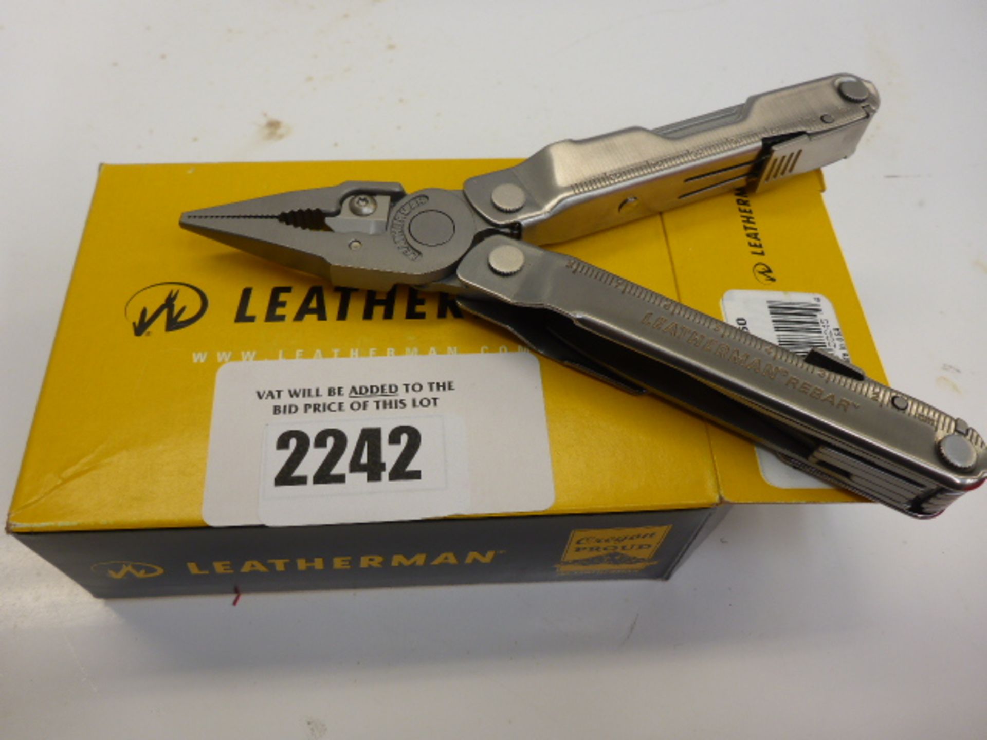 Leatherman REBAR multi tool in box.