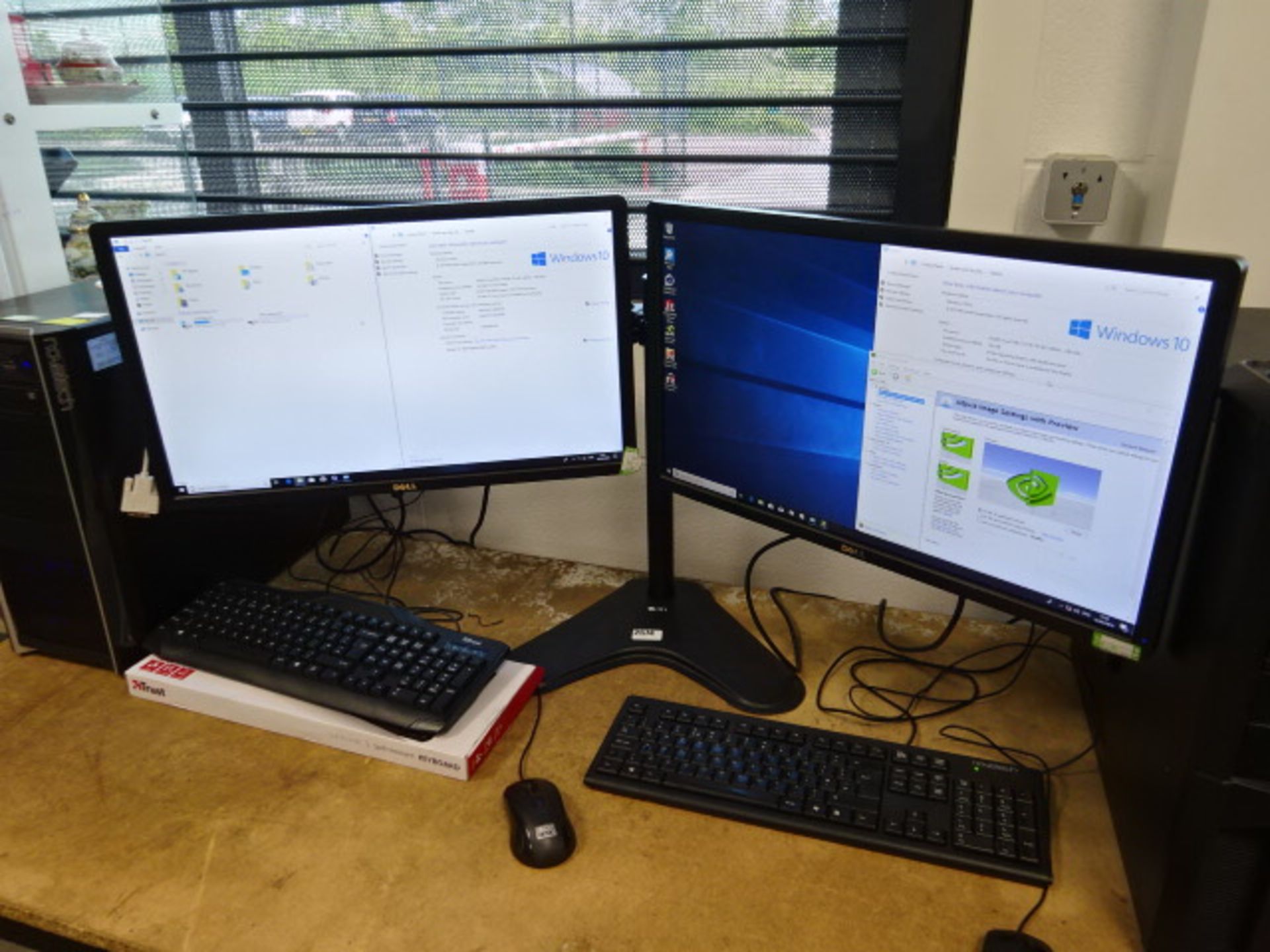 Dell dual monitors on dual monitor stand