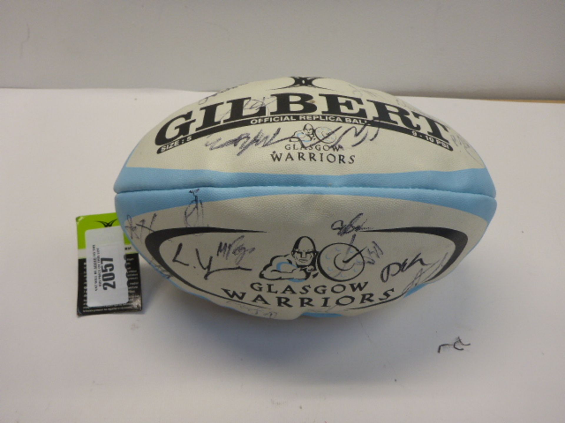 Gilbert Official replica Glasgow warriors rugby ball. Baring signatures Unverified.