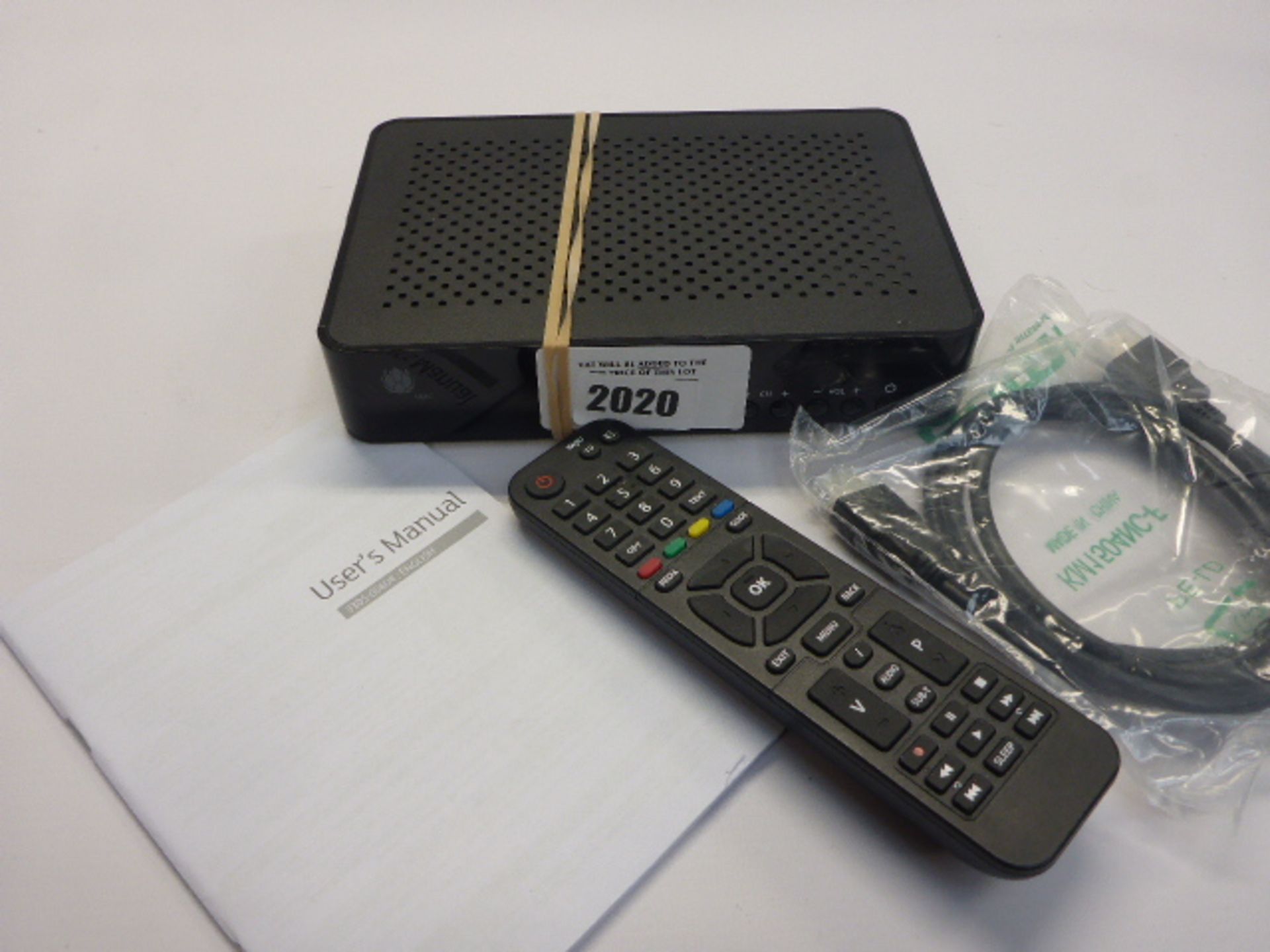 UPC multimedia box with remote and cables