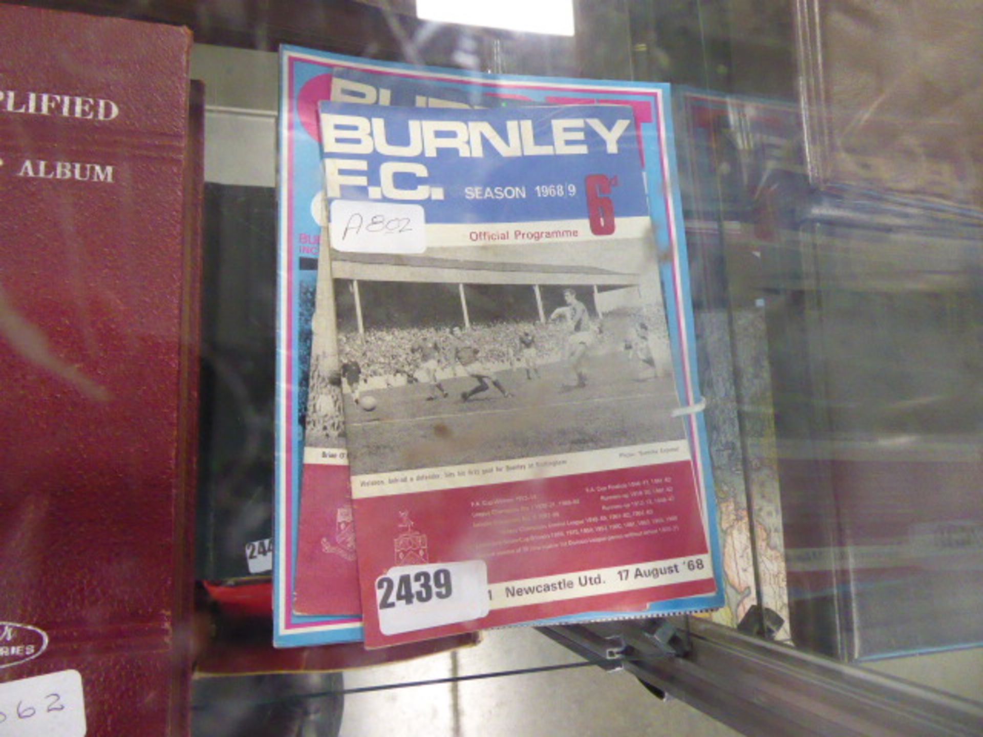 2548 FC Burnley football club match day programmes