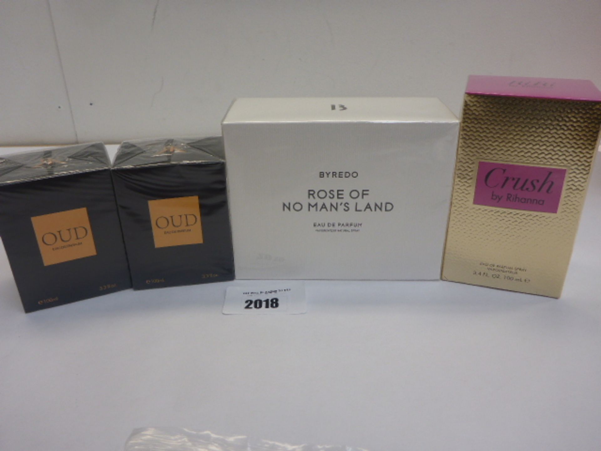 2x Oud, Crush by Rihanna and Byredo perfumes