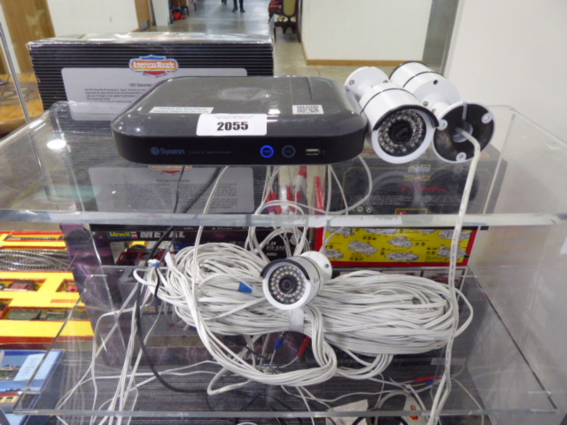 A Swan 8 channelled HD digital video recorder with 6 cameras