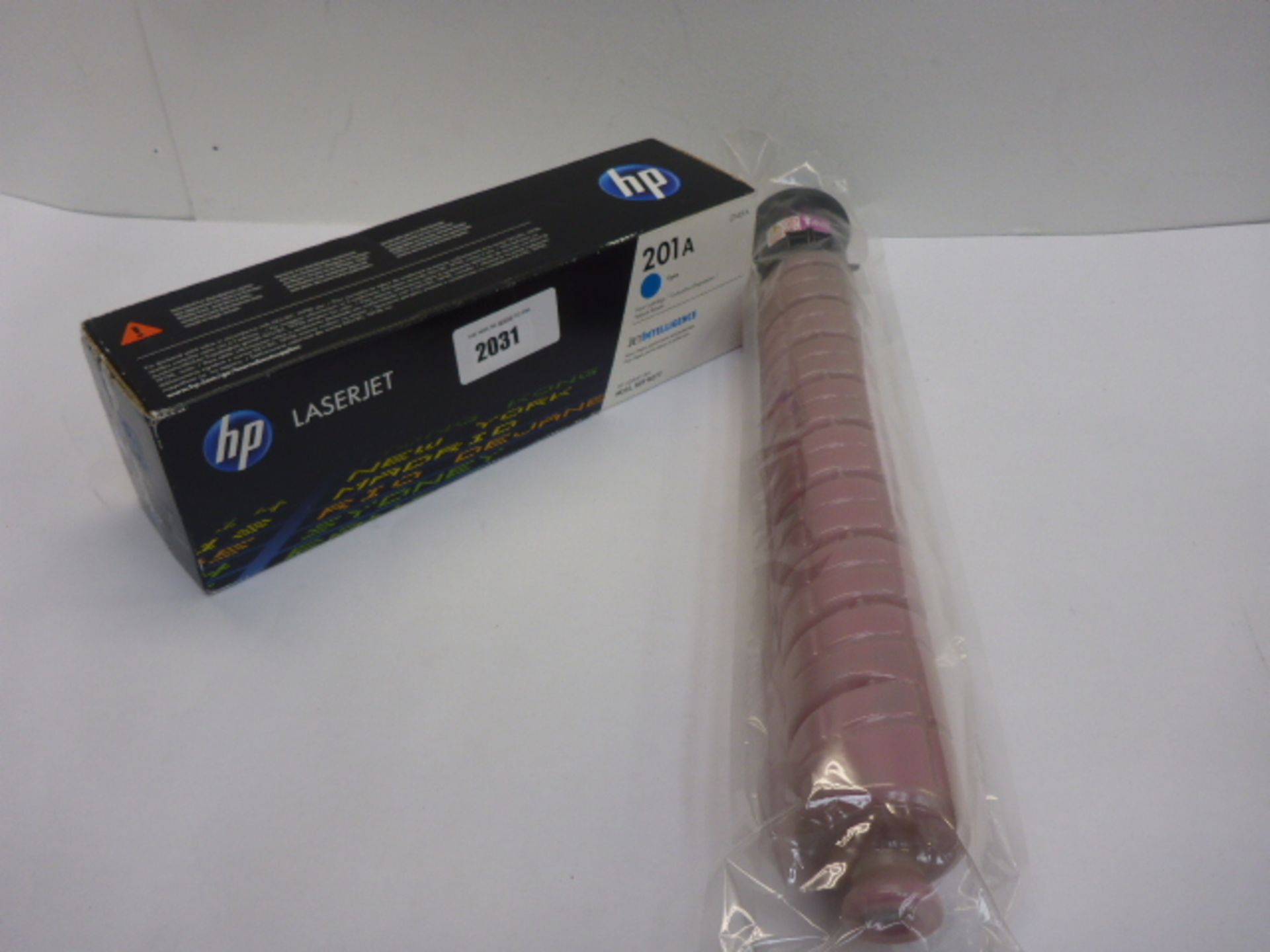 HP Laserjet 201A blue toner and emtpy Rioch toner