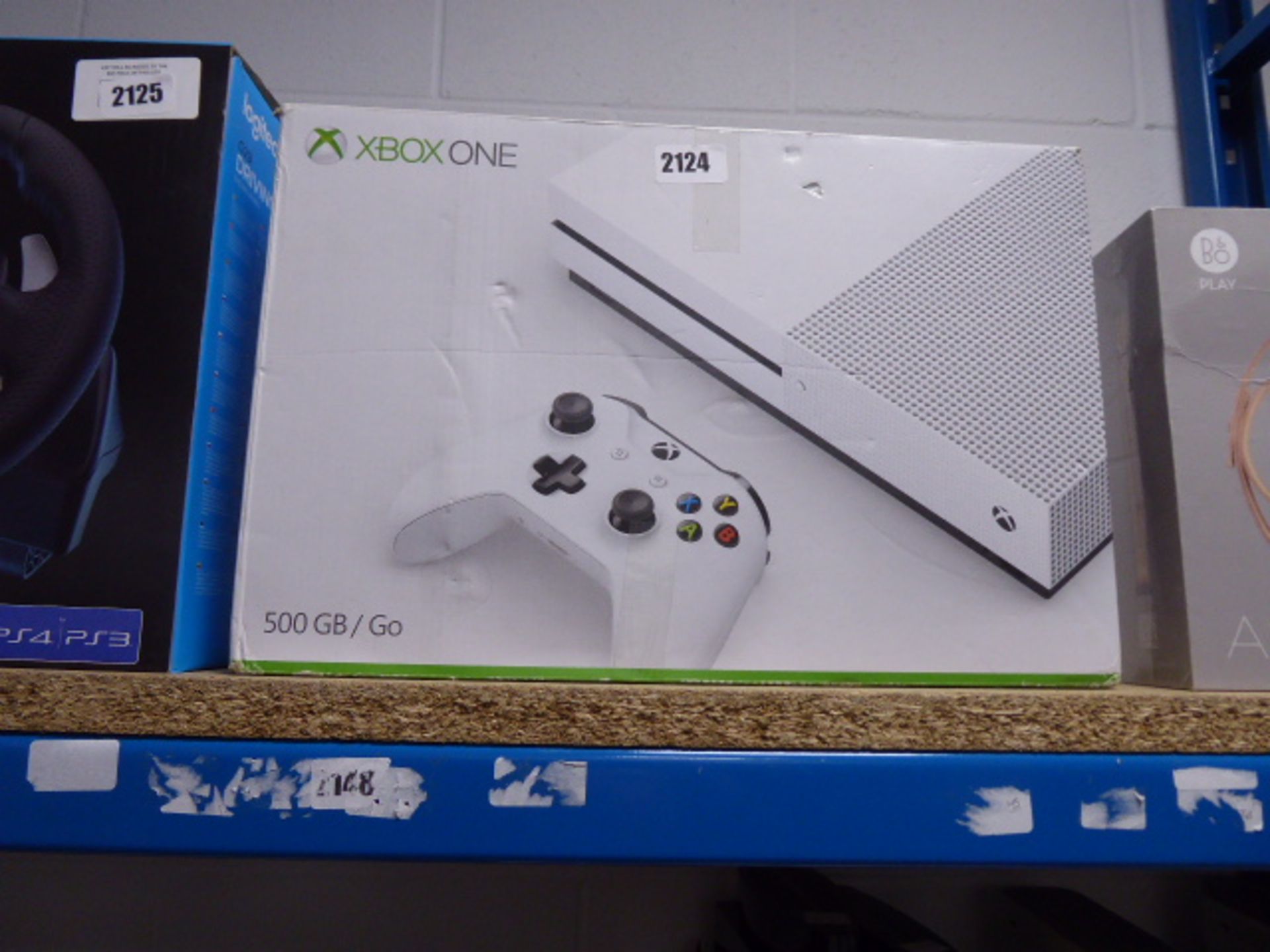 An Xbox One S console in box