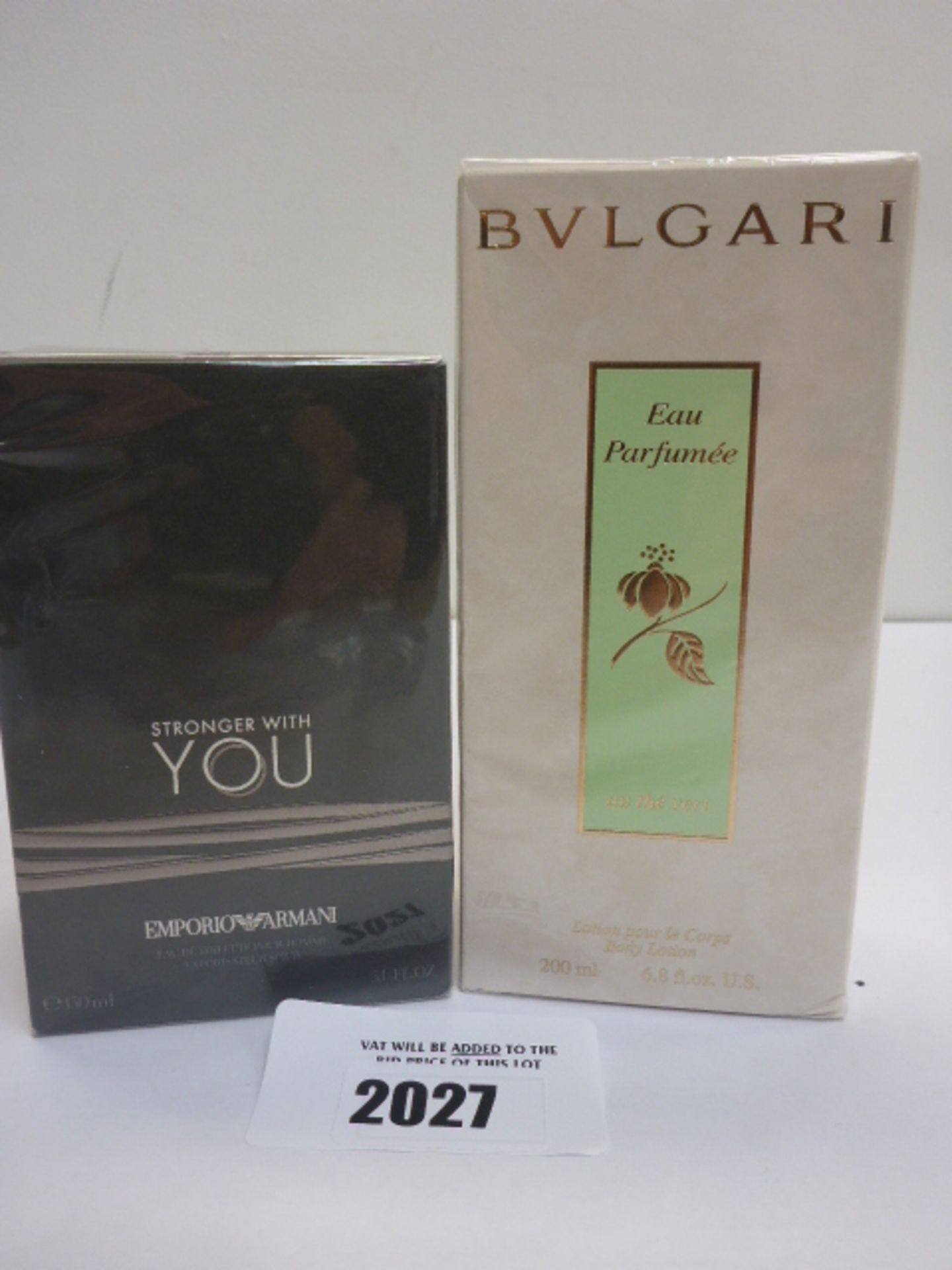 Bvlgari Au The Vert and Emporio Armani Stronger With You fragrances