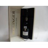A bottle of Bollinger La Grand Annee 2000 Brut Champagne with box 75cl