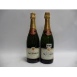 2 bottles of Taittinger Brut Reserve Champagne