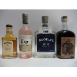 4 bottles, 1x Boodles British London Dry Gin 40% 70cl,