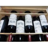A wooden case of 12 bottles of Chateau Grand-Puy-Lacoste 2009 Pauillac