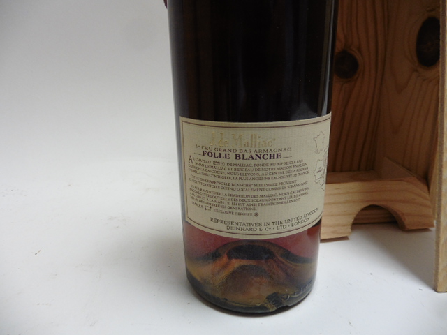 A bottle of J de Malliac Vintage 1966 Bas Armagnac from the Folle Blanche grape, - Image 4 of 4