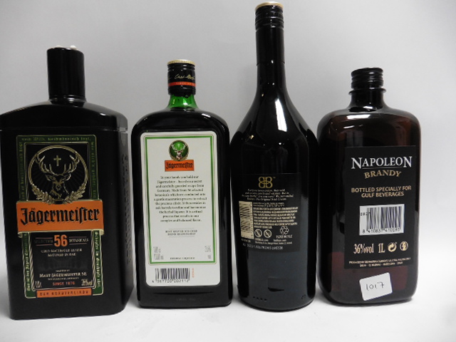 3 bottles, 1x Jagermeister Digestive with tin 35% 1 litre, - Image 2 of 2