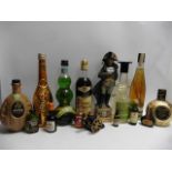 A collection of Liqueurs and miniatures including Nocino, Moscatel Cream, Grappa Libarna,
