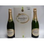A box of 2 bottles of Perrier Jouet Grand Brut Champagne 75cl each (Note VAT added to bid orice)