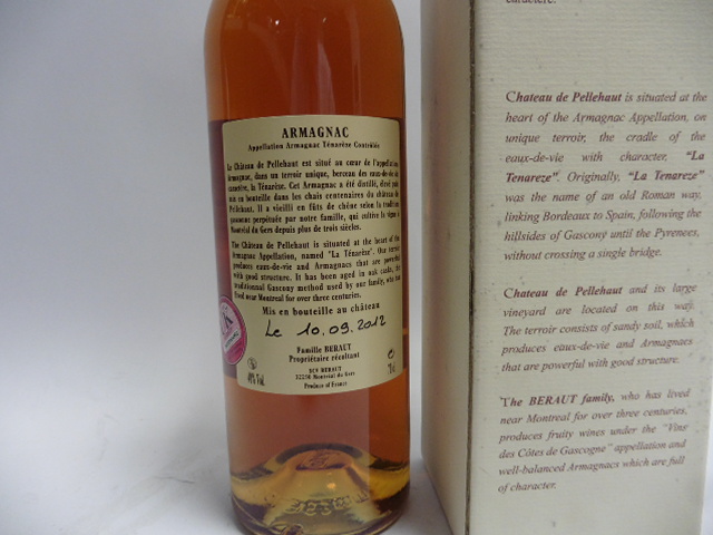 A bottle of Chateau De Pellehaut 10 year old Armagnac Folle Blanche Tenareze with box, bottled 10. - Image 3 of 3