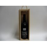 A bottle of Fonseca's Guimaraens Finest 1980 Vintage Port with wooden box 75cl (ullage upper mid