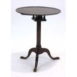 A late 18th/early 19th century mahogany occasional table,