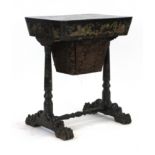 A 19th century chinoiserie work table