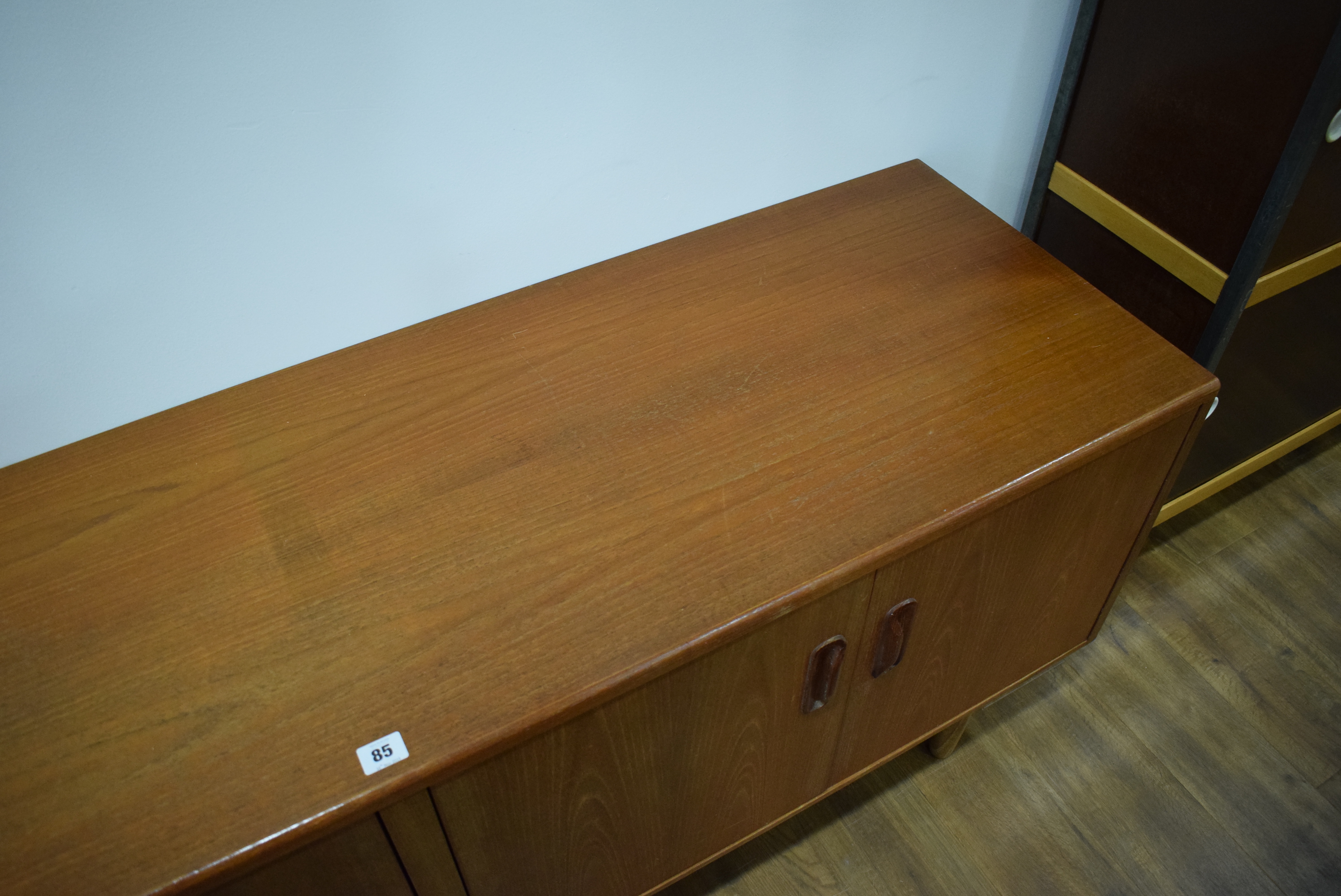 A G-Plan teak four-door sideboard on turned legs, l. - Image 8 of 10