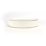 Angelo Mangiarotti for Danese Milano, a 1964 Italian white porcelain two-part ashtray, d.