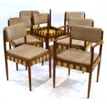 Robin Day for Hille, a set of eight mahogany dining chairs, including two carvers,