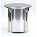 A 1970's aluminium bar/display table,